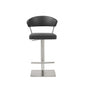 Black Upholstered Back And Seat Bar Stool