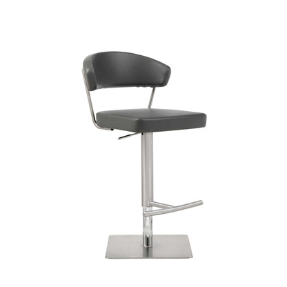 Black Upholstered Back And Seat Bar Stool