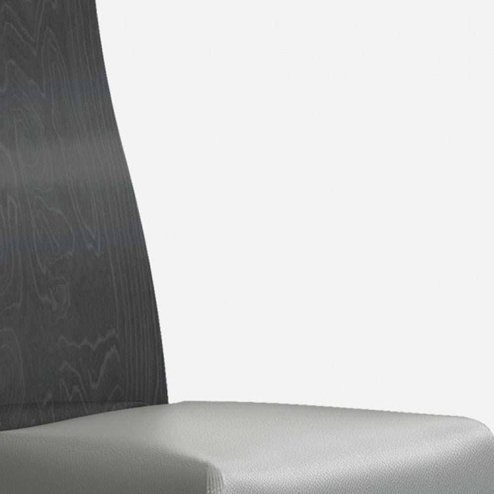 Set Of 2 Chair Faux Leather Metal Dining Chairs