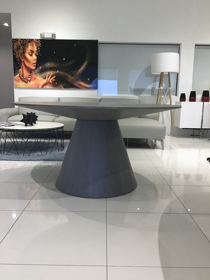 59 X 59 X 30 Grey Veneer Dining Table