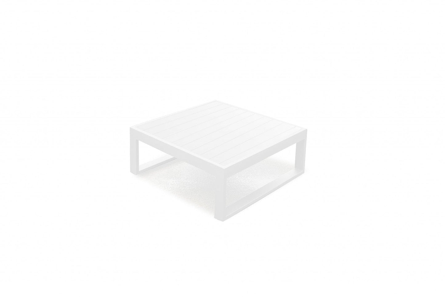 29.5 X 29.5 X 12 White Aluminum Coffee Table