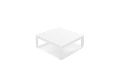 29.5 X 29.5 X 12 White Aluminum Coffee Table
