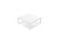 29.5 X 29.5 X 12 White Aluminum Coffee Table