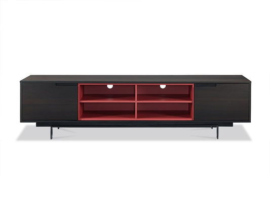87 X 19 X 22 Smoke Oak Veneer Tv Unit