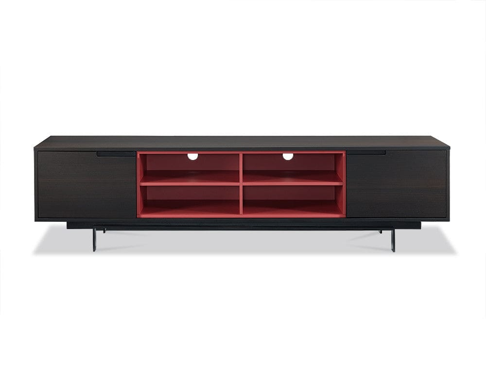 87 X 19 X 22 Smoke Oak Veneer Tv Unit