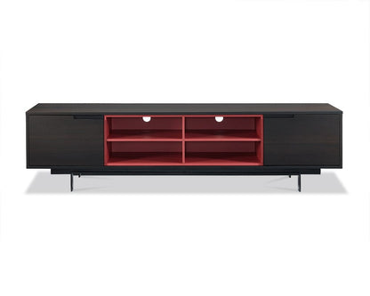 87 X 19 X 22 Smoke Oak Veneer Tv Unit
