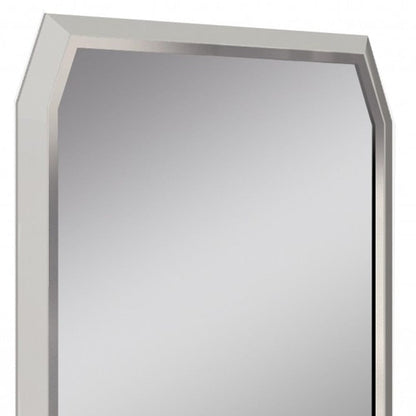 37 X 2.2 X 49 Taupe Glass Mirror