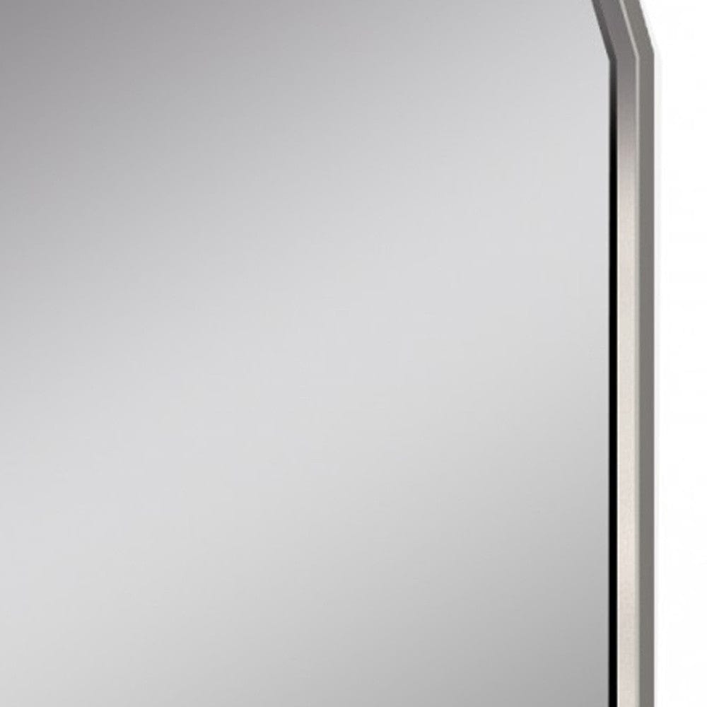 37 X 2.2 X 49 Taupe Glass Mirror