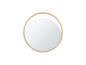 23 X 1.5 X Black Polished Gold Glass Small Round Mirror