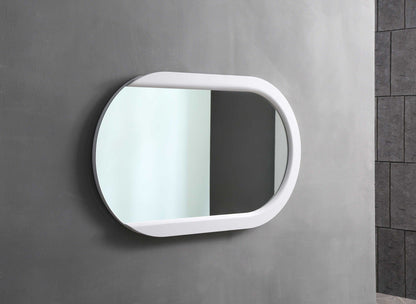 53 X 31 X 2 White Stainless Steel Mirror