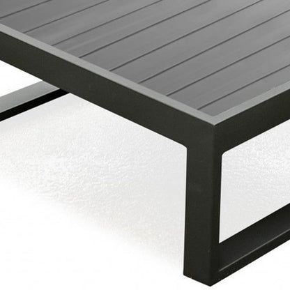 29.5 X 29.5 X 12 Gray Aluminum Coffee Table