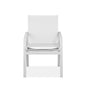 Set Of 2 White Aluminum Dining Armed Chairs