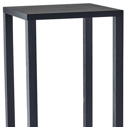 35" H Basic Black Book Case End Table