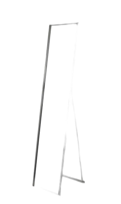 13.5" X 14.5" X 59" Brushed Steel  Floor Mirror