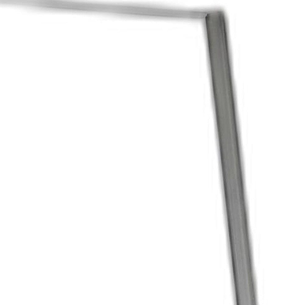 13.5" X 14.5" X 59" Brushed Steel  Floor Mirror
