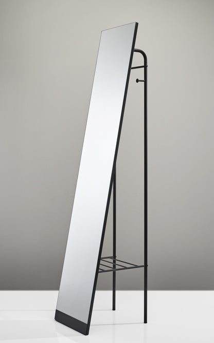 11.75" X 14.25" X 58" Black  Floor Mirror