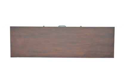 Brown And Black Wood Metal Buffet