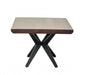 Contemporary Dark Acacia Black Inverted Frame End Or Side Table