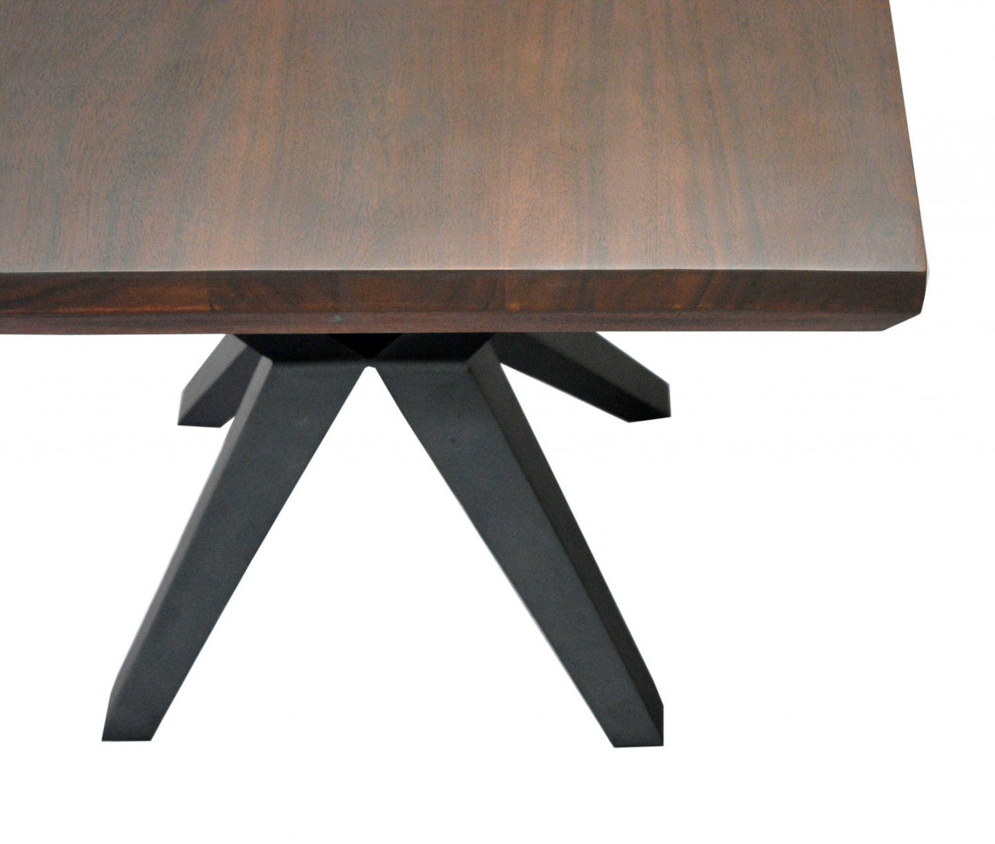Contemporary Dark Acacia Black Inverted Frame End Or Side Table