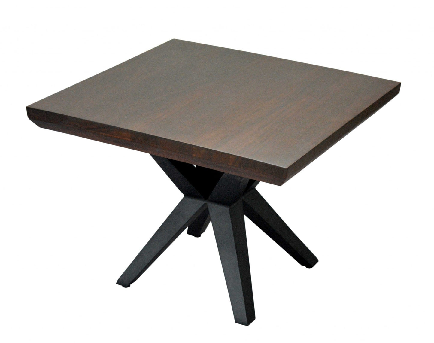 Contemporary Dark Acacia Black Inverted Frame End Or Side Table