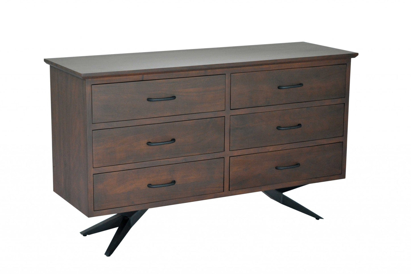 Brown And Black Wood Metal Bedroom Dresser