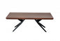 24" Solid Wood And Iron Rectangular Coffee Table