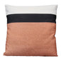 Light Coral And Black Color Block Square Pillow