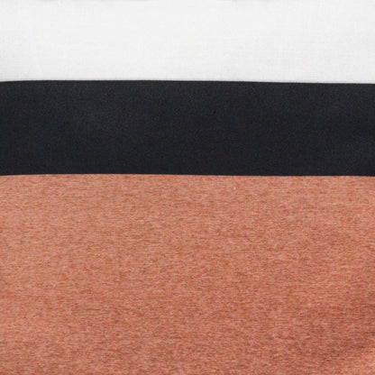 Light Coral And Black Color Block Square Pillow