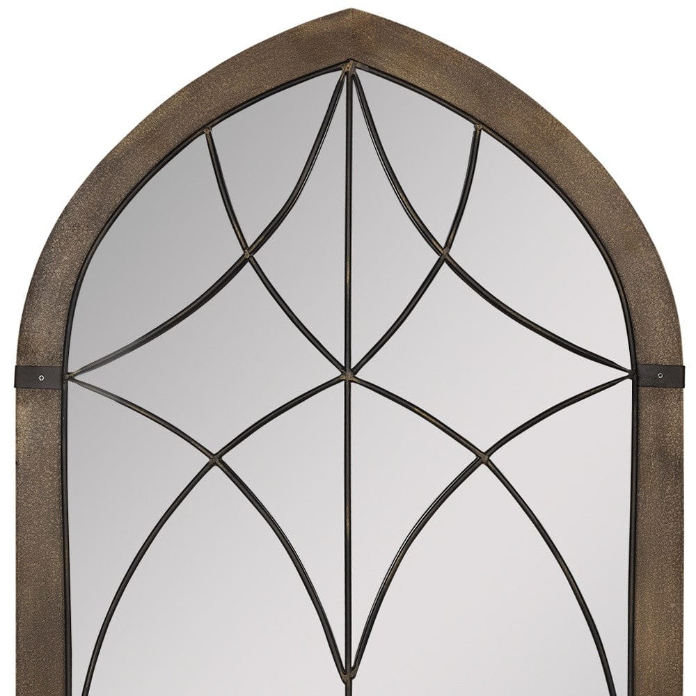 Cathedral Wood Framed Vintage Mirror