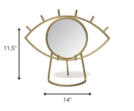 Bohemian Golden Eye Tabletop Mirror