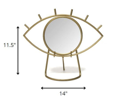 Bohemian Golden Eye Tabletop Mirror