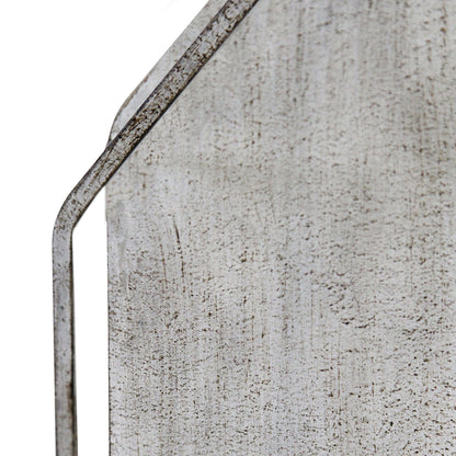 Set Of 2 Farmhouse Style Distressed Metal Candleholders