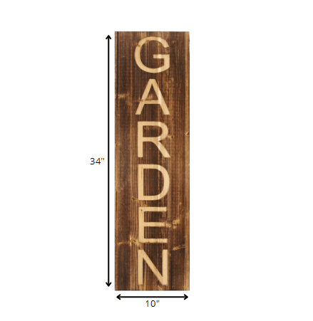 Rustic Garden Wood Panel Wall Decor