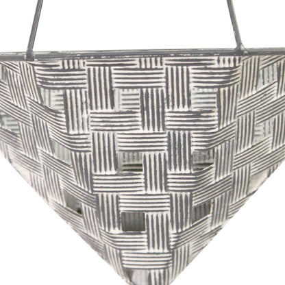 Set Of 2 Distressed White & Metal Wall Planters