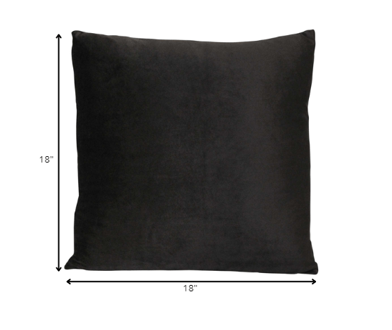 Black Velvet 18 Square Pillow