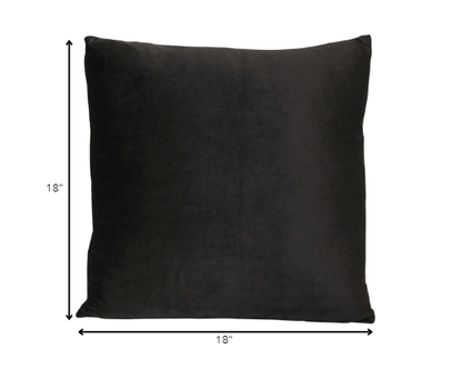 Black Velvet 18 Square Pillow
