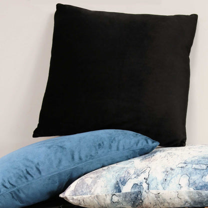 Black Velvet 18 Square Pillow