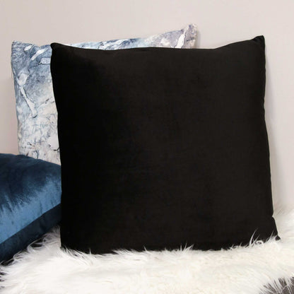 Black Velvet 18 Square Pillow