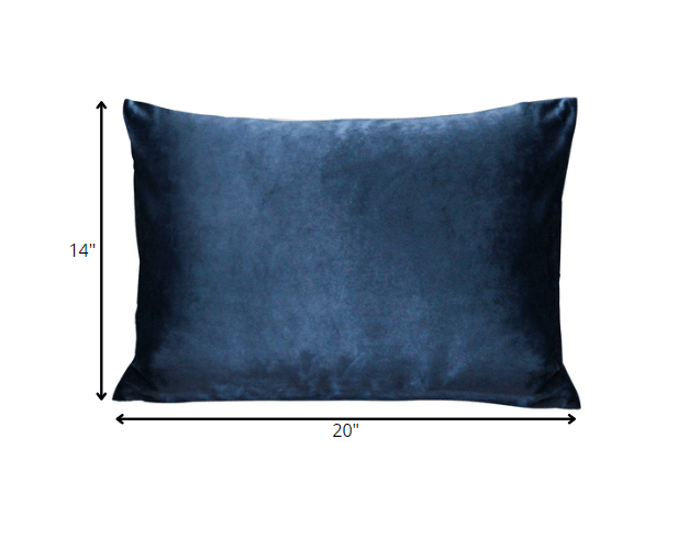 Royal Blue Velvet Lumbar Throw Pillow