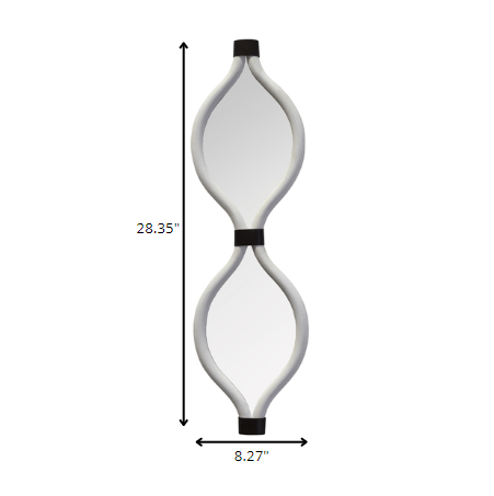 White Metal Teardrop Framed Wall Mirror