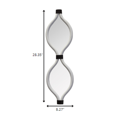 White Metal Teardrop Framed Wall Mirror