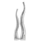 Set Of 2 Modern Tall Silver Squiggly Floor Vases