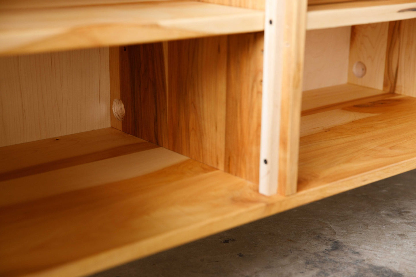 Natural Maple And Steel Multi Compartment Tv Stand Or Media Center