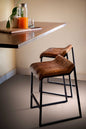 27" Modern Swatches Brown Leather Counter Stool