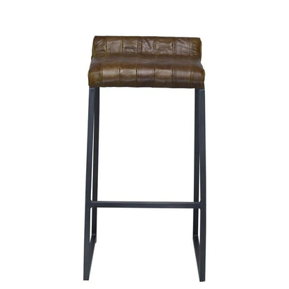 27" Modern Swatches Brown Leather Counter Stool