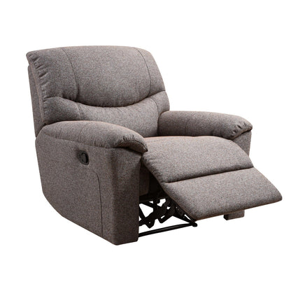 36.22" X 41.33" X 39.8" Brown Fabric Manual Recliner