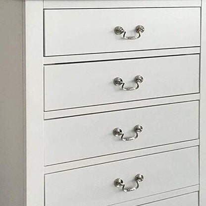 32" White Manufactured Wood Five Drawer Standard Chest