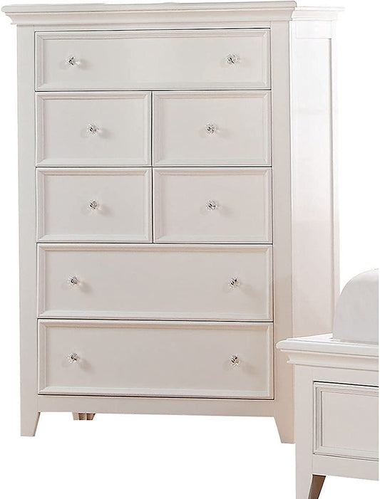 36" X 18" X 50" White Wood Chest