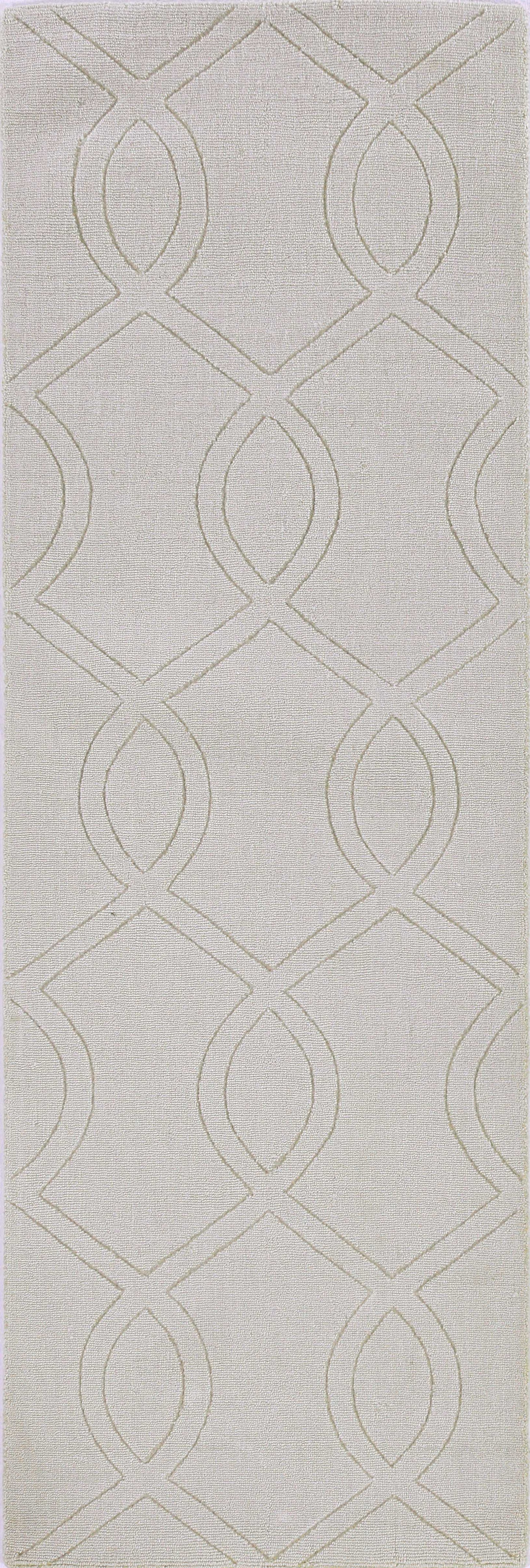 8' Ivory  Polyester Rug