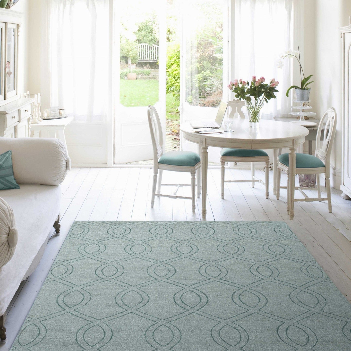 8' Ocean Polyester Rug